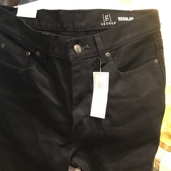 NWT G George Jeans Size 30 x 30 Black Denim Medium Wash - Picture 4 of 5